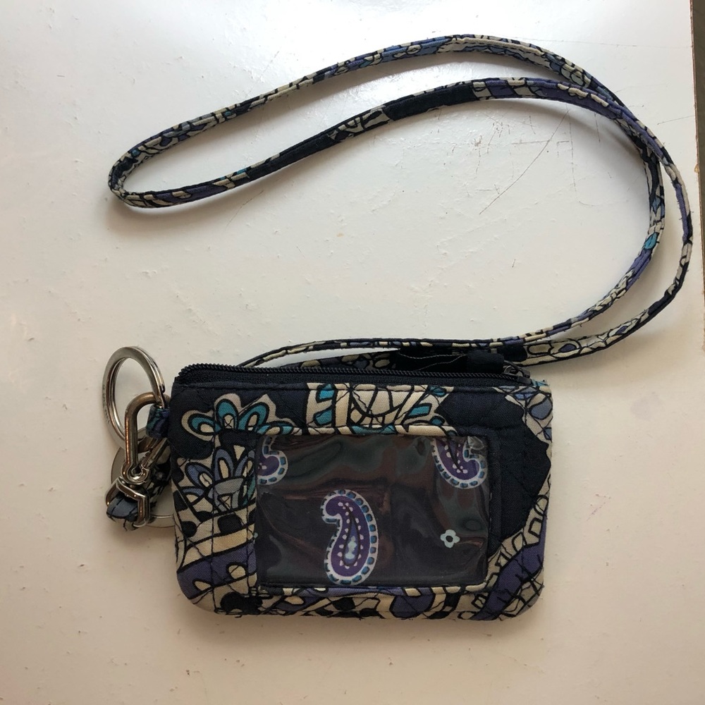 Vera Bradley Zip ID and lanyard